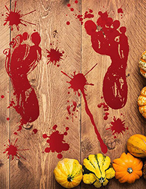 Fashion Multicolor 31005 Halloween Blood Footprints Wall Sticker