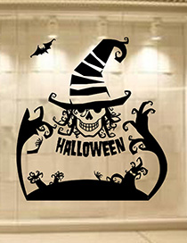Fashion Black Kst-62 Halloween Clown Hat Wall Sticker