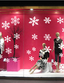 Fashion Color Amj301 Christmas Snowflakes Came To The Wall Sticker