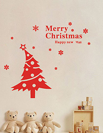 Fashion Red Ss-28 Christmas Tree Removable Sticker