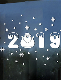Fashion White Ss-27 Christmas Wall Sticker