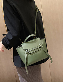 Fashion Green Stitching Hand Shoulder Messenger Bag
