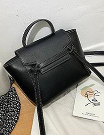 Fashion Black Stitching Hand Shoulder Messenger Bag