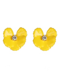 Fashion Yellow Flower Drip Earrings