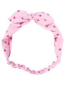Fashion Pink Chiffon Dot Print Bow Tie