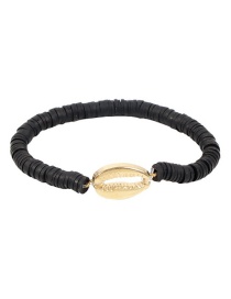 Fashion Black Alloy Shell Bracelet