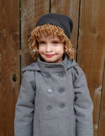 Fashion Child Fringed Wig Wool Cap