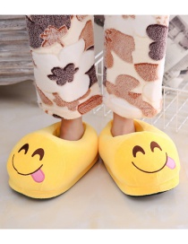 Fashion 4 Yellow Tongue Cartoon Expression Plush Bag With Cotton Slippers