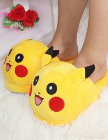 Fashion Yellow Pikachu Cartoon Animal Plush Slippers