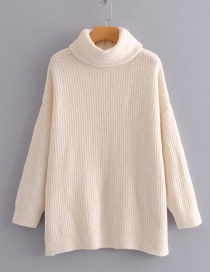 Fashion White Turtleneck Sweater