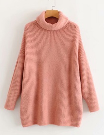 Fashion Pink Turtleneck Sweater