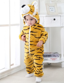 Fashion Tiger Animal Jumpsuit Flannel Children's Romper