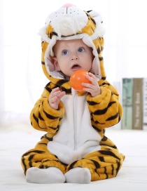 Fashion Old Tiger Animal Jumpsuit Flannel Children's Romper