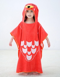 Fashion Red Flamingo Hooded Cloak Cartoon Baby Can Wear Towel