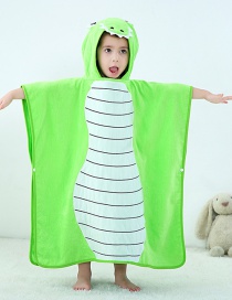 Fashion Green Alligator Hooded Cloak Cartoon Baby Can Wear Towel