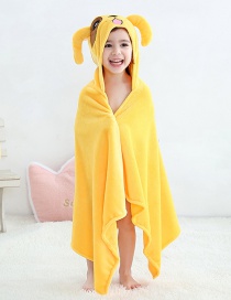 Fashion Yellow Dog Coral Velvet Bath Towel