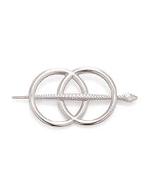 Fashion Silver Alloy Geometric Round Snake Hairpin