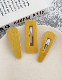 Fashion Solid Water Droplets - Yellow Velvet Hair Clips (single Price)