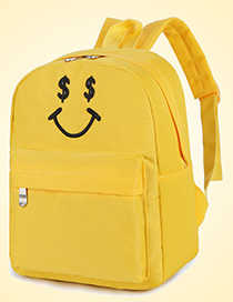 Fashion Yellow Canvas Smiley Shoulder Bag