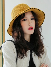 Fashion Yellow Lace Knit Hat