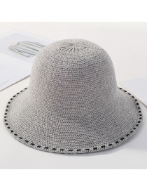 Fashion Light Grey Lace Knit Hat