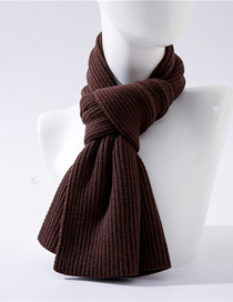 Fashion Brown Thick Wool Knit Collar
