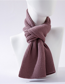 Fashion Light Purple Thick Wool Knit Collar