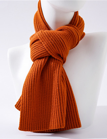 Fashion Orange Thick Wool Knit Collar