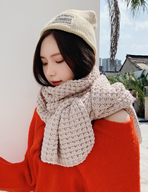 Fashion Pink Knitted Wool Scarf