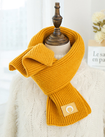 Fashion Ginger Yellow Knitted Crescent Long Scarf