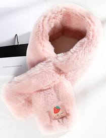 Fashion Korean Powder - Thicker Version Fruit-like Rabbit Fur Collar