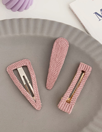 Fashion Square-pink Geometric Bb Clip (single Price)