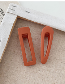Fashion Water Drops - Orange Matte Geometric Hair Clip (single Price)
