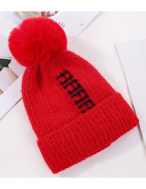 Fashion Red Velvet Knitted Wool Cap