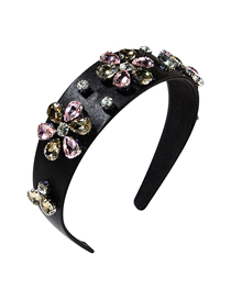 Fashion Black Full Diamond Jewel Headband