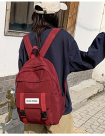 Fashion Red With Pendant Letter Backpack