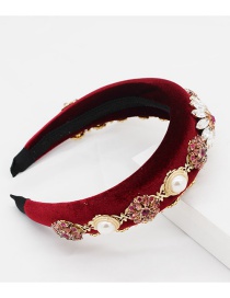 Fashion Red Full Diamond Headband
