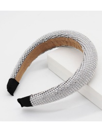 Fashion White Full Diamond Headband