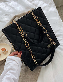 Fashion Black Chain Rhombic Shoulder Bag
