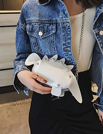 Fashion Silver Dinosaur Children's Crossbody Shoulder Bag