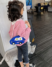 Fashion Blue Car Child Slung Shoulder Bag