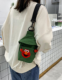 Fashion Green Canvas Cartoon Shoulder Messenger Bag