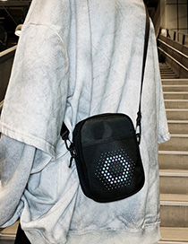 Fashion Black Polka Dot Reflective Shoulder Crossbody Bag