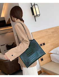Fashion Green Stone Pattern Shoulder Messenger Bag