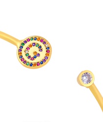 Fashion G Gold Letter Diamond Bracelet