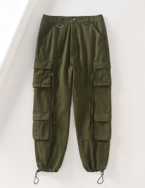 Fashion Army Green Multi-pocket Float Rope Drawstrings