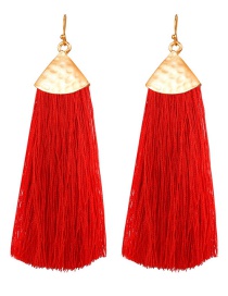 Fashion Red Tassel Earrings
