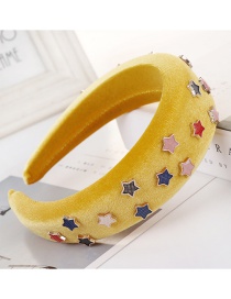 Fashion Yellow Sponge Five-pointed Star Beaded Headband