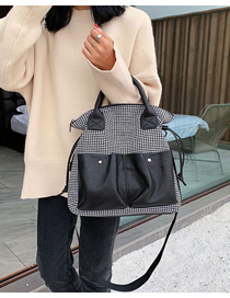 Fashion Black Contrast Broadband Portable Messenger Bag
