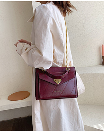 Fashion Purple Chain Embroidery Line Shoulder Messenger Bag